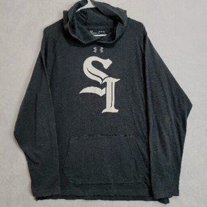 Under Armour Heat Gear Lightweight Hoodie Mens XL CHARCOAL Grey Style# 1293905